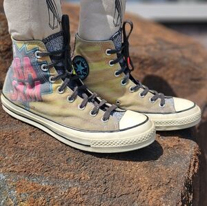 EUC NBA Jam X Converse High-Tops with Bold Graphic and Black Laces 9.5 M/ 11.5 W